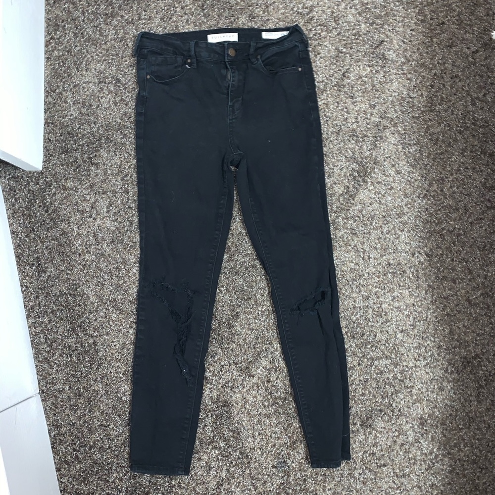 Denim black pants